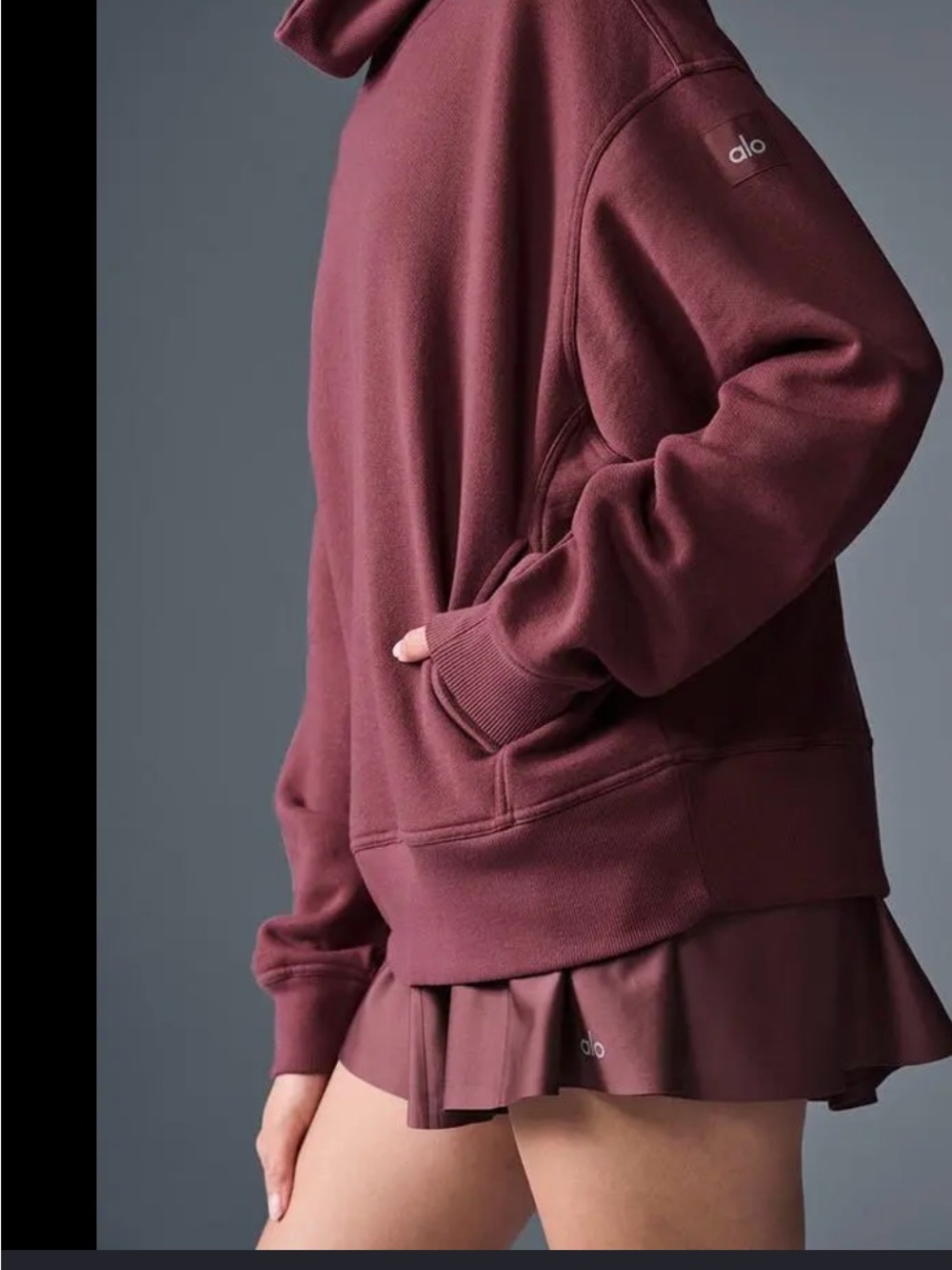ALO HAZY mock neck pullover Yoga Pullover - Relaxed Fit Sweatshirt S M nwot